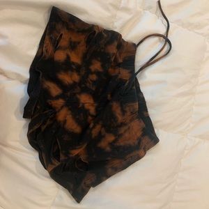 Destroyed comfy tie shorts